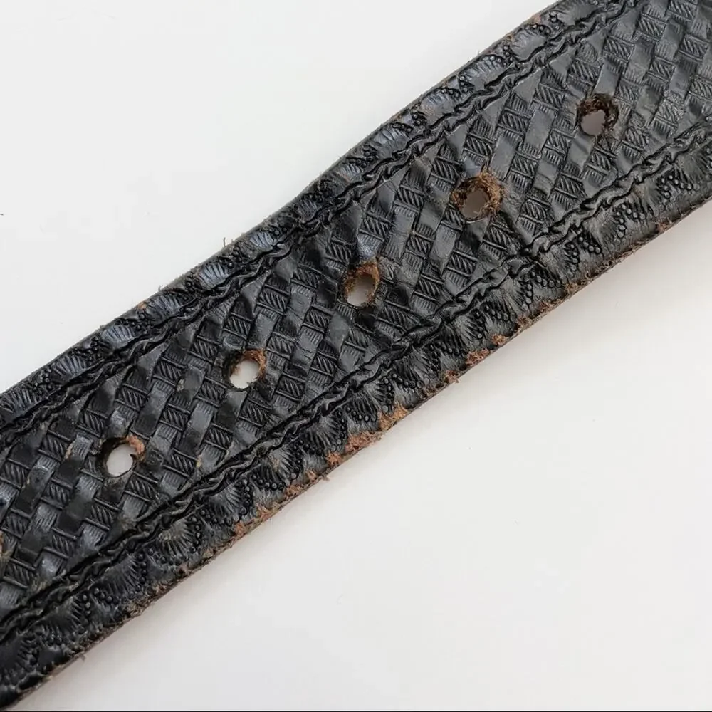 Bald Eagle Sun Genuine Leather Tooled Belt Small